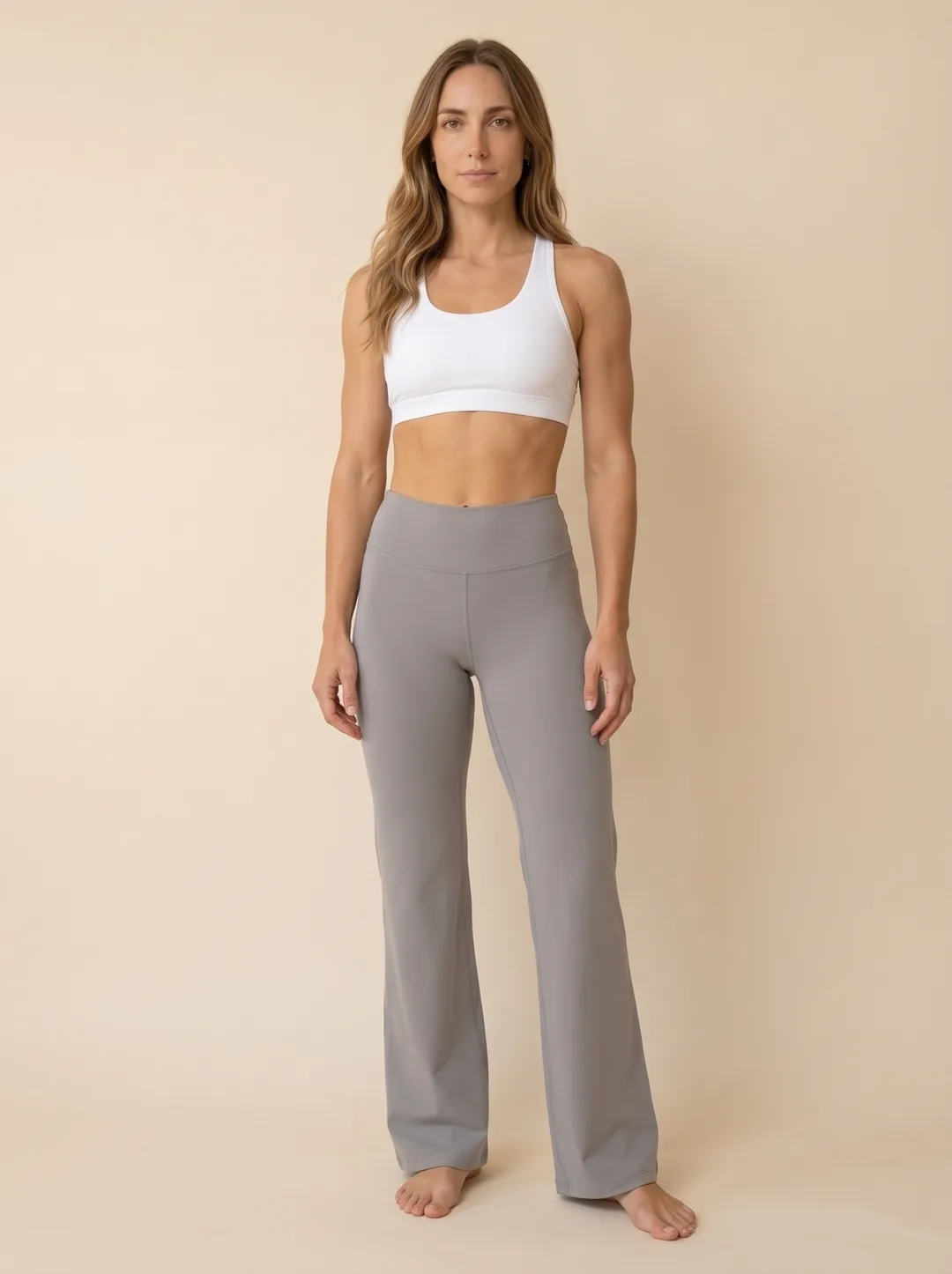 Pantalón SoftMotion color gris claro — frontal